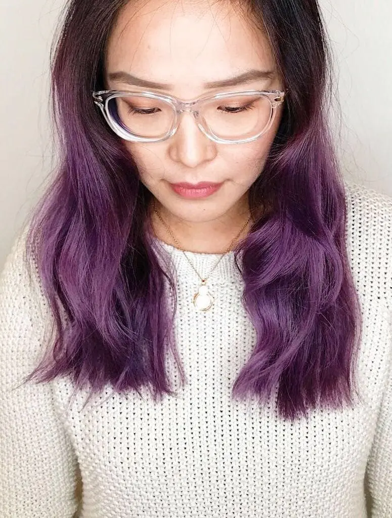 The Color paars haar trend