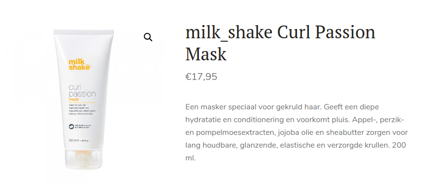 the color producten voor krullen milkshake